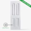 ประตูห้องน้ำ uPVC รุ่น UVC4 บานเกล็ด (ไม่เจาะลูกบิด)