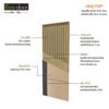 ประตู HDF PVCFilm รุ่น B50 ภายใน 80*200 Cm (ไม่เจาะลูกบิด) - Image 3