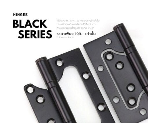 Eco-door HinchesBlack(บานพับผีเสื้่อประตูสีดำ)