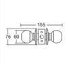 bathroom-knob รุ่น ลูกบิดห้องน้ำ-ดำเงา - Image 2