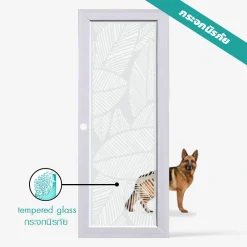 ประตูบ้าน-UpvcProfile-รุ่น-Leaf-ใช้สำหรับประตูกระจกห้องครัวห้องนั่งเล่นภายใน กระจกนิรภัยมีความแข็งแรงปลอดภัยสูงกันน้ำ กันปลวก