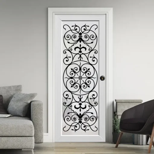 ประตู uPVC Profiles รุ่น Wrought-iron เฉพาะบาน เจาะลูกบิด - Image 2