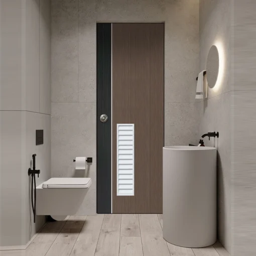 ประตู-uPVC-Extrusion-with-film-รุ่น-pc3-bathroom