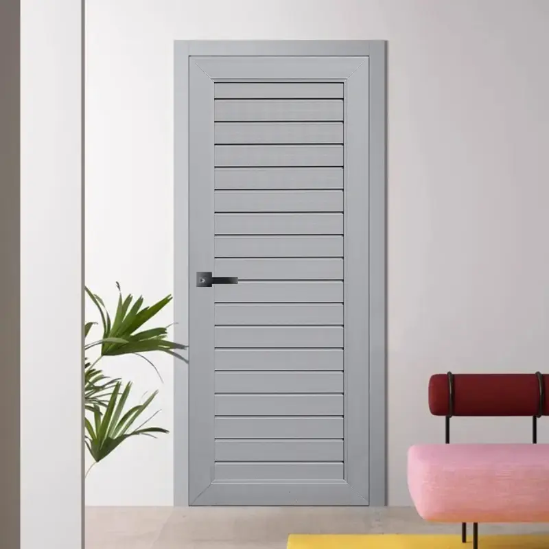 ประตู uPVC Profiles รุ่น TG ผิวลายไม้ (Wood Grain) เจาะลูกบิด - Image 2