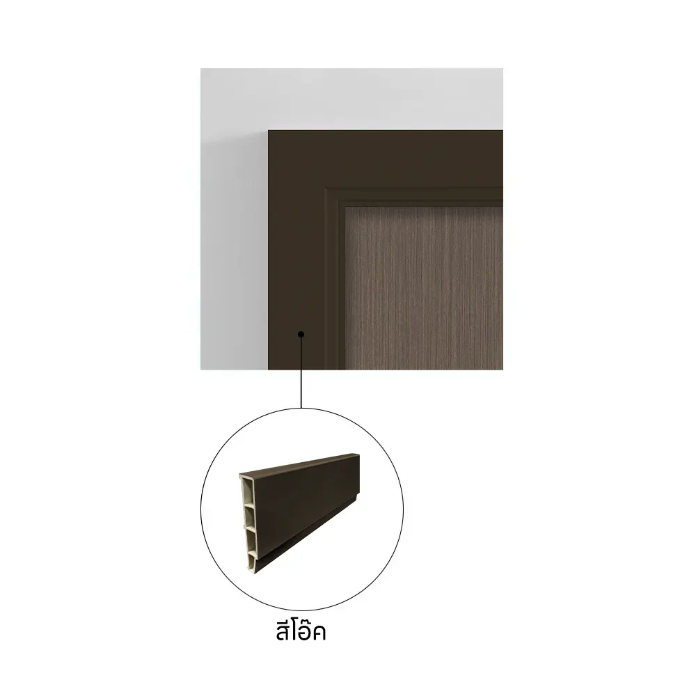 บัววงกบ WPC Architrave รุ่น S60 AO สีโอ๊ค